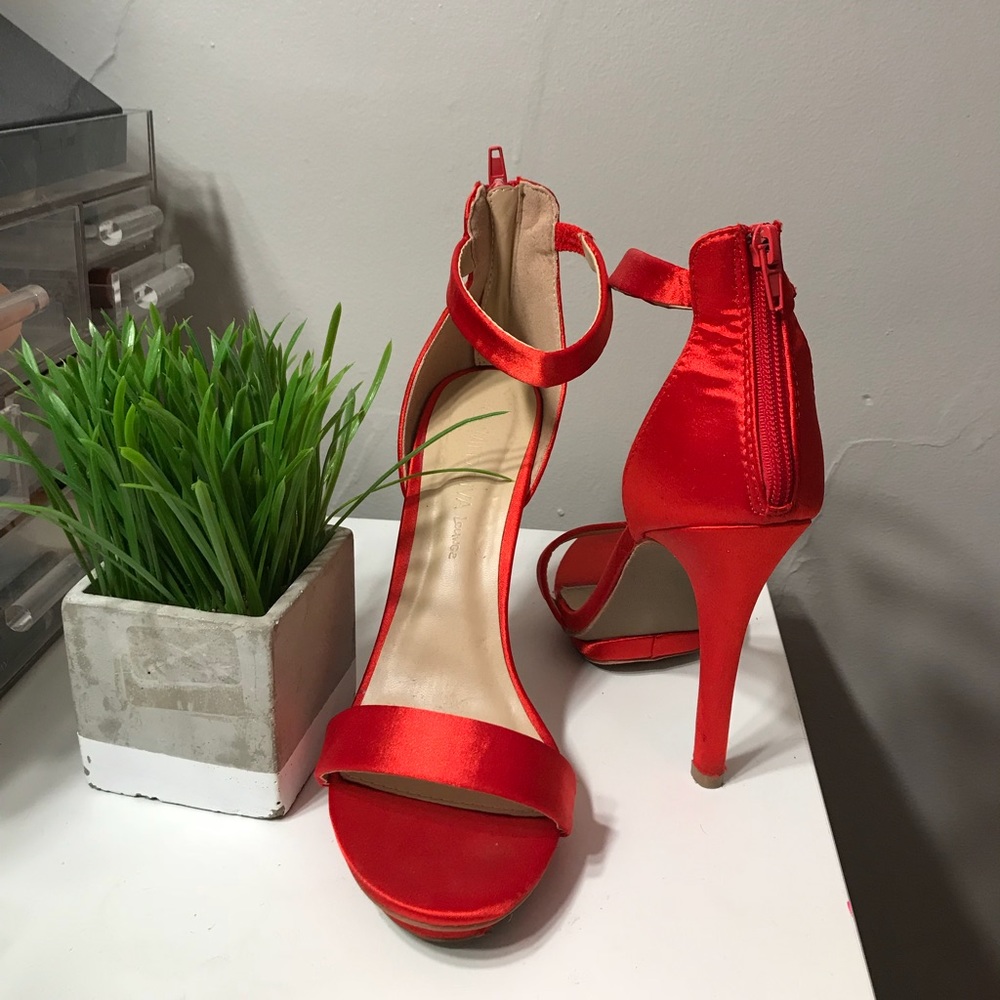 Red Platform Heels